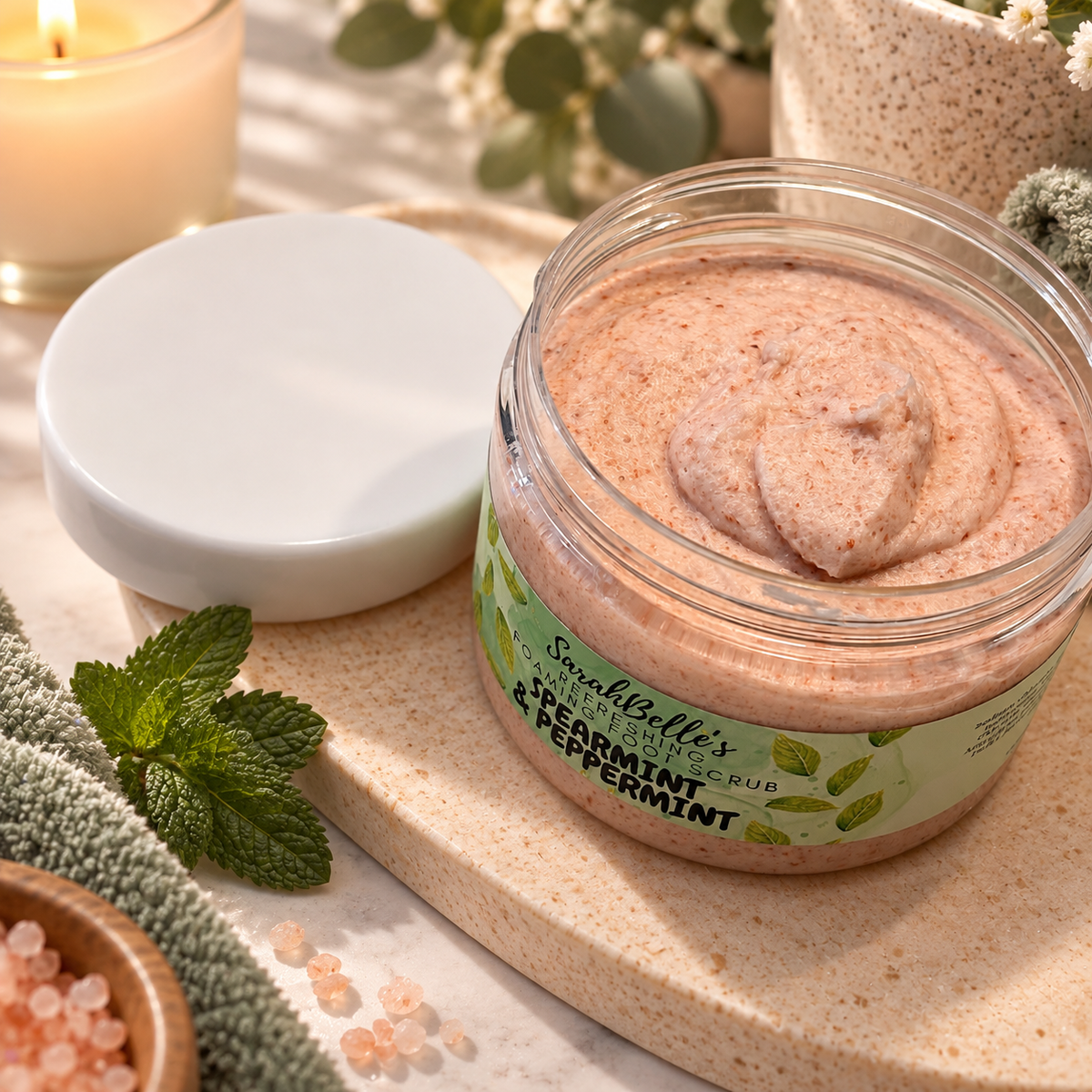 Spearmint & Peppermint Refreshing Foaming Foot Scrub - 190g