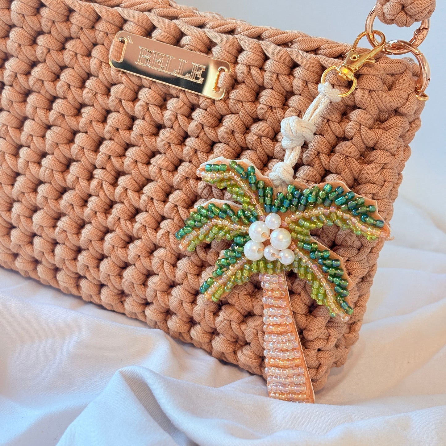 BELLE | Beaded Bag Charm Keychain