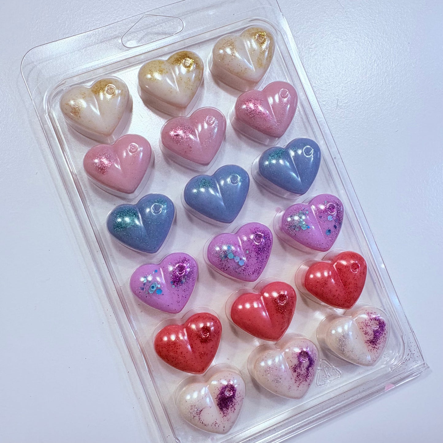 Heart Wax Melt Selection Box - 18 Heart Wax Melts