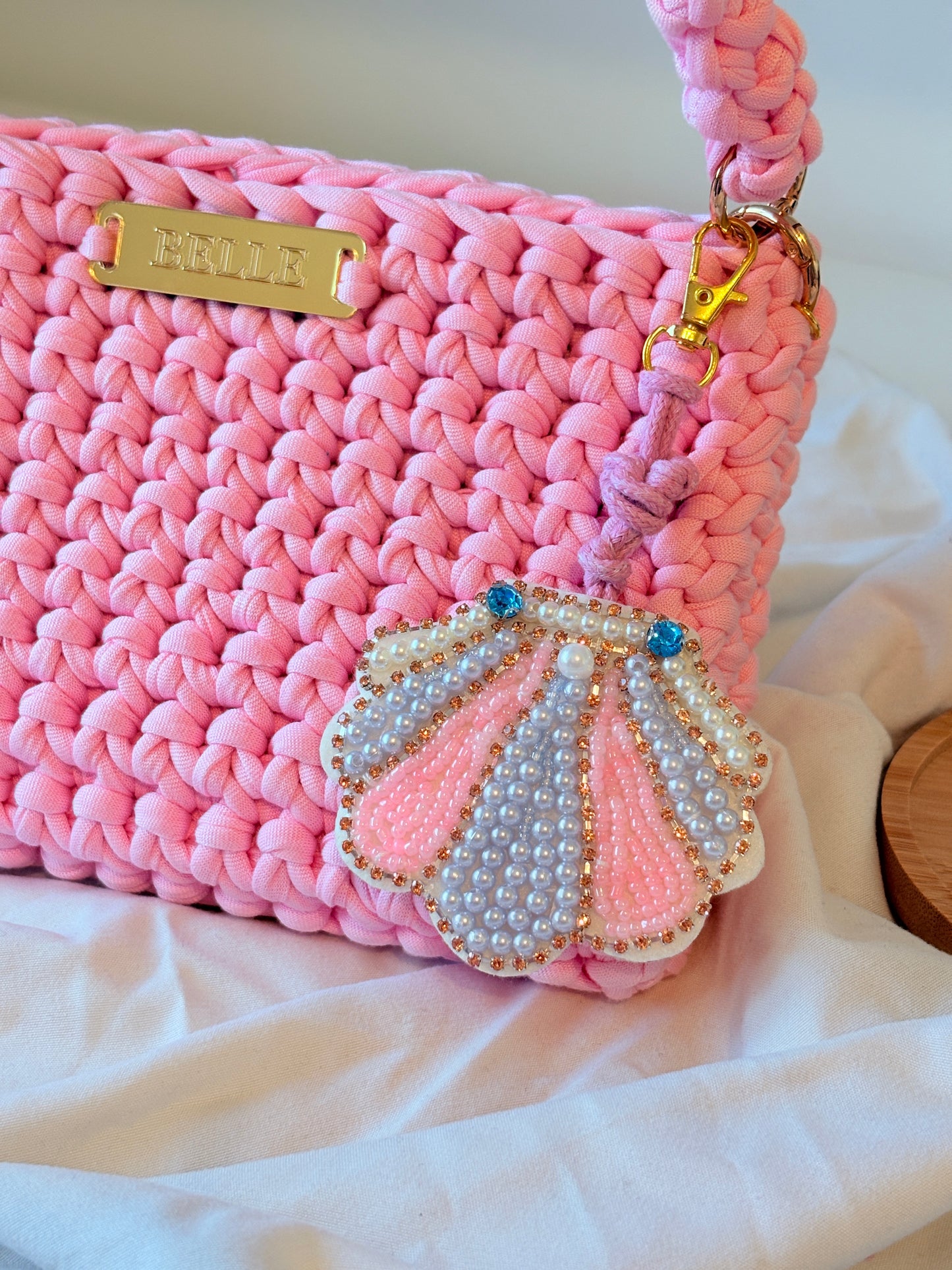 BELLE | Beaded Bag Charm Keychain