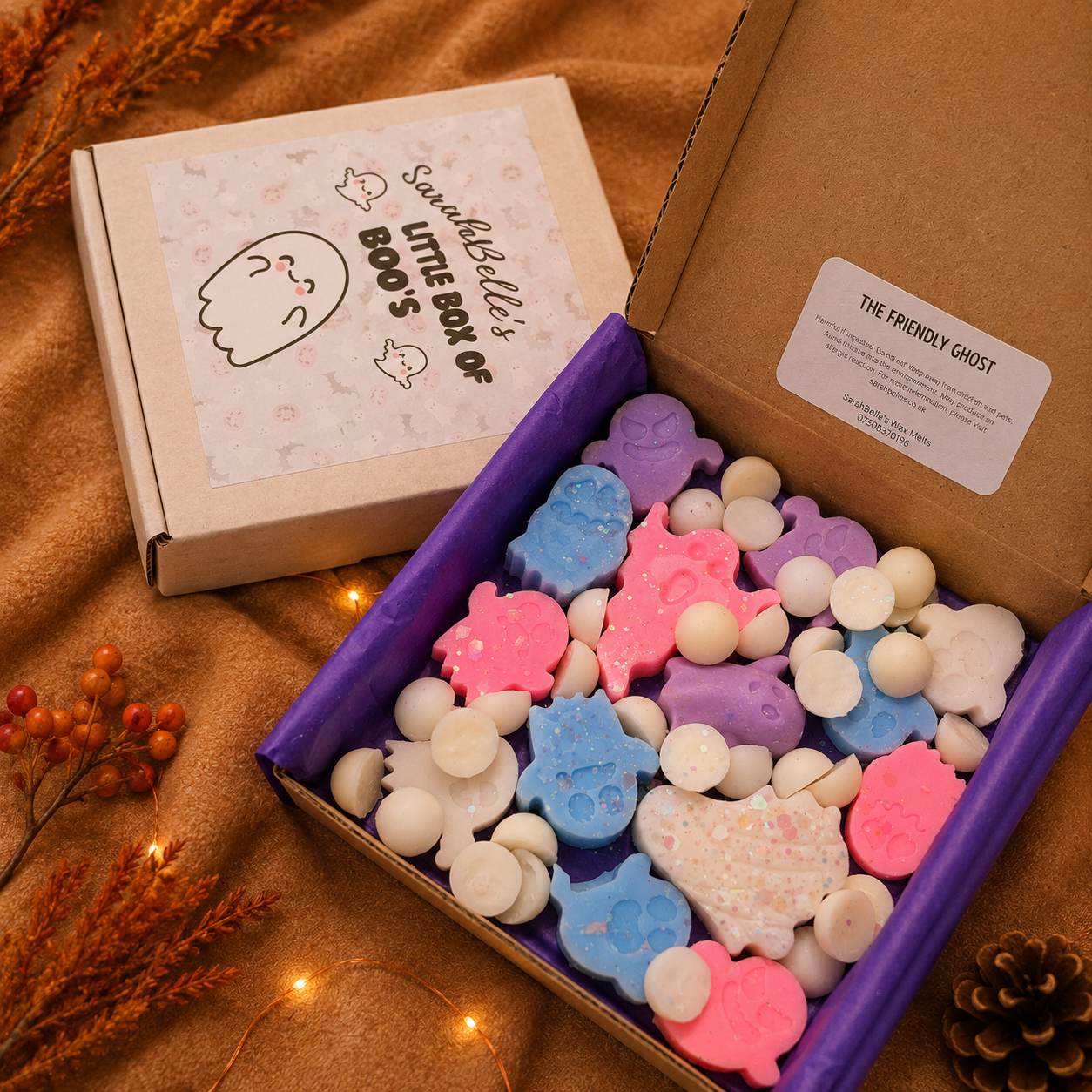 Little Box Of Boo’s - Soy Wax Melts Ghosts - Scented in The Friendly Ghost - 60g