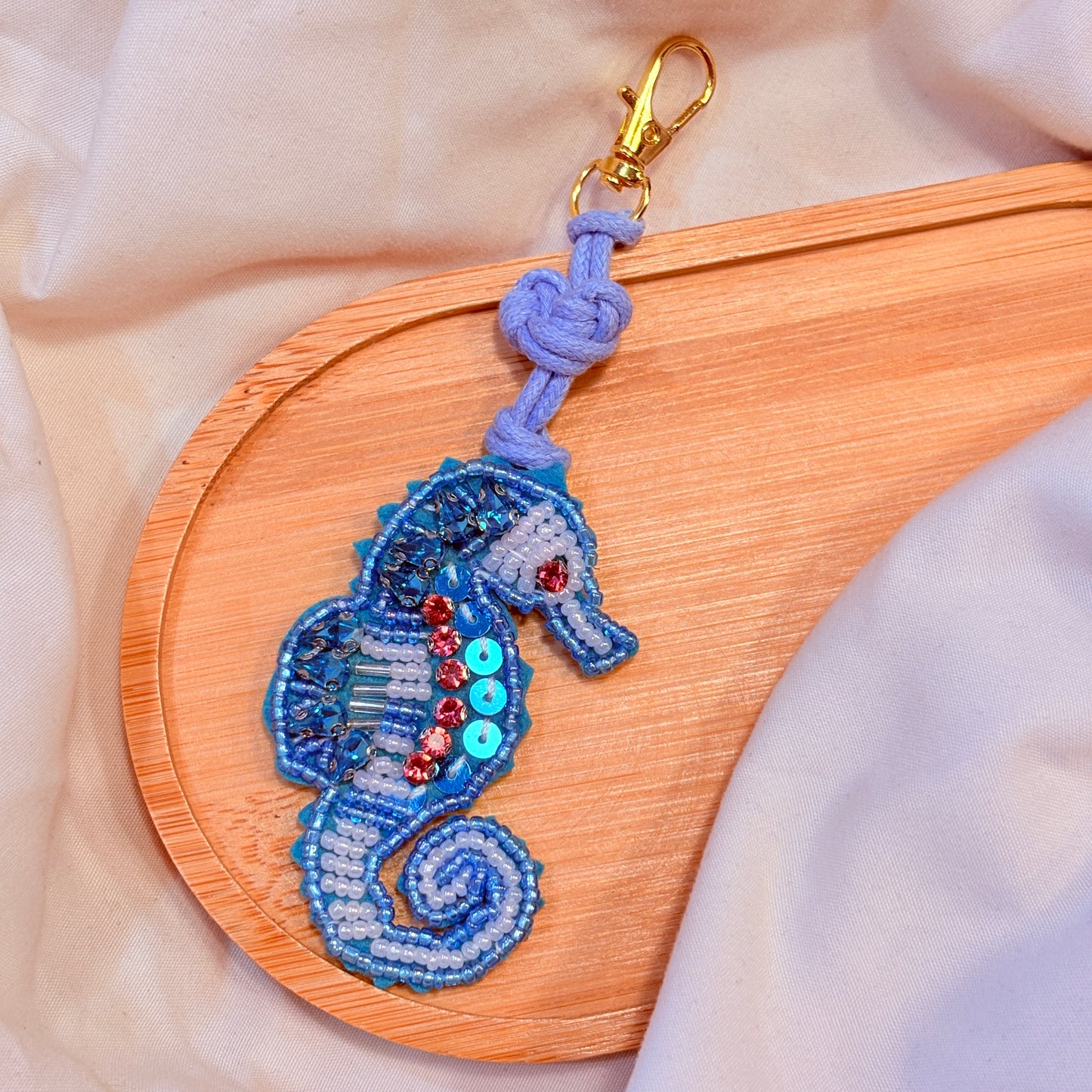 BELLE | Beaded Bag Charm Keychain