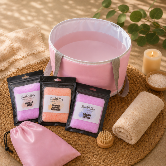 Pop Up Foot Soak Tub + Epsom Salt Bundle