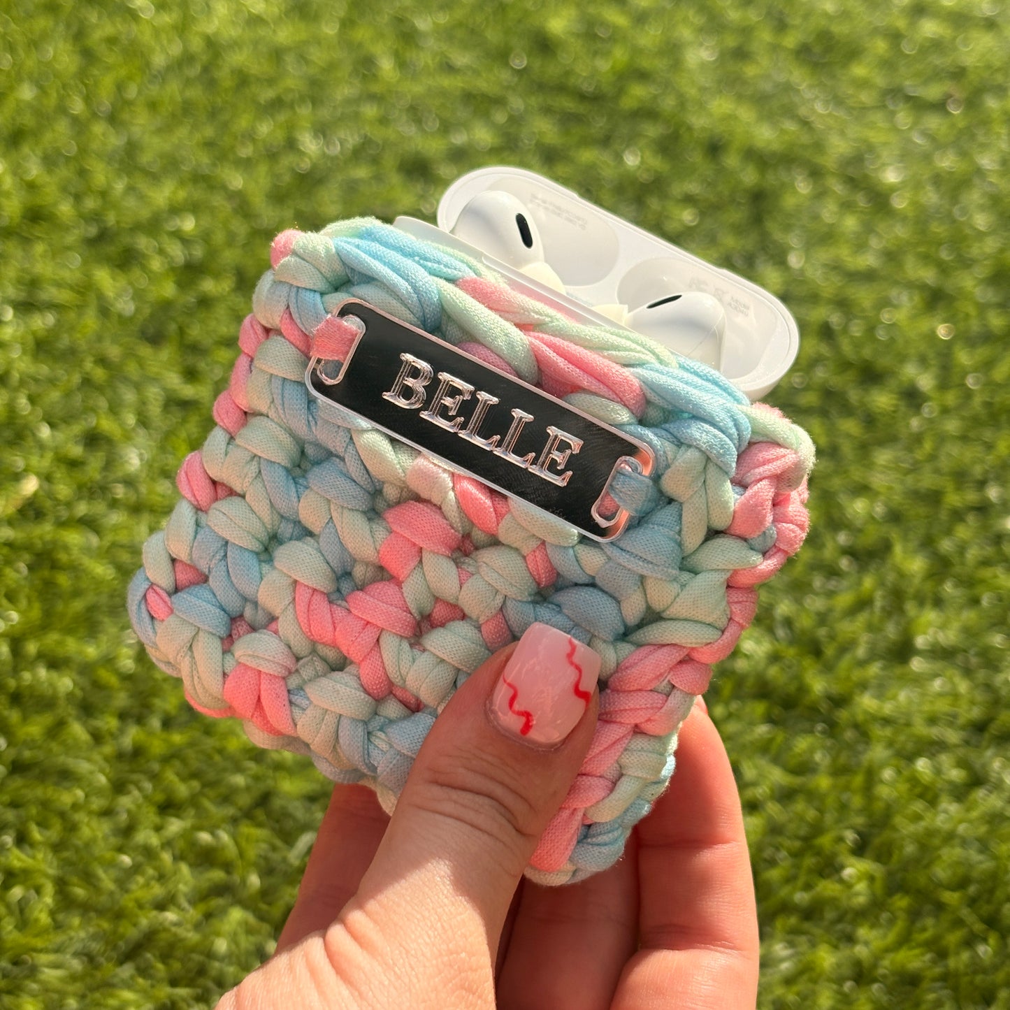 Crochet Ear Bud Snug Sleeve
