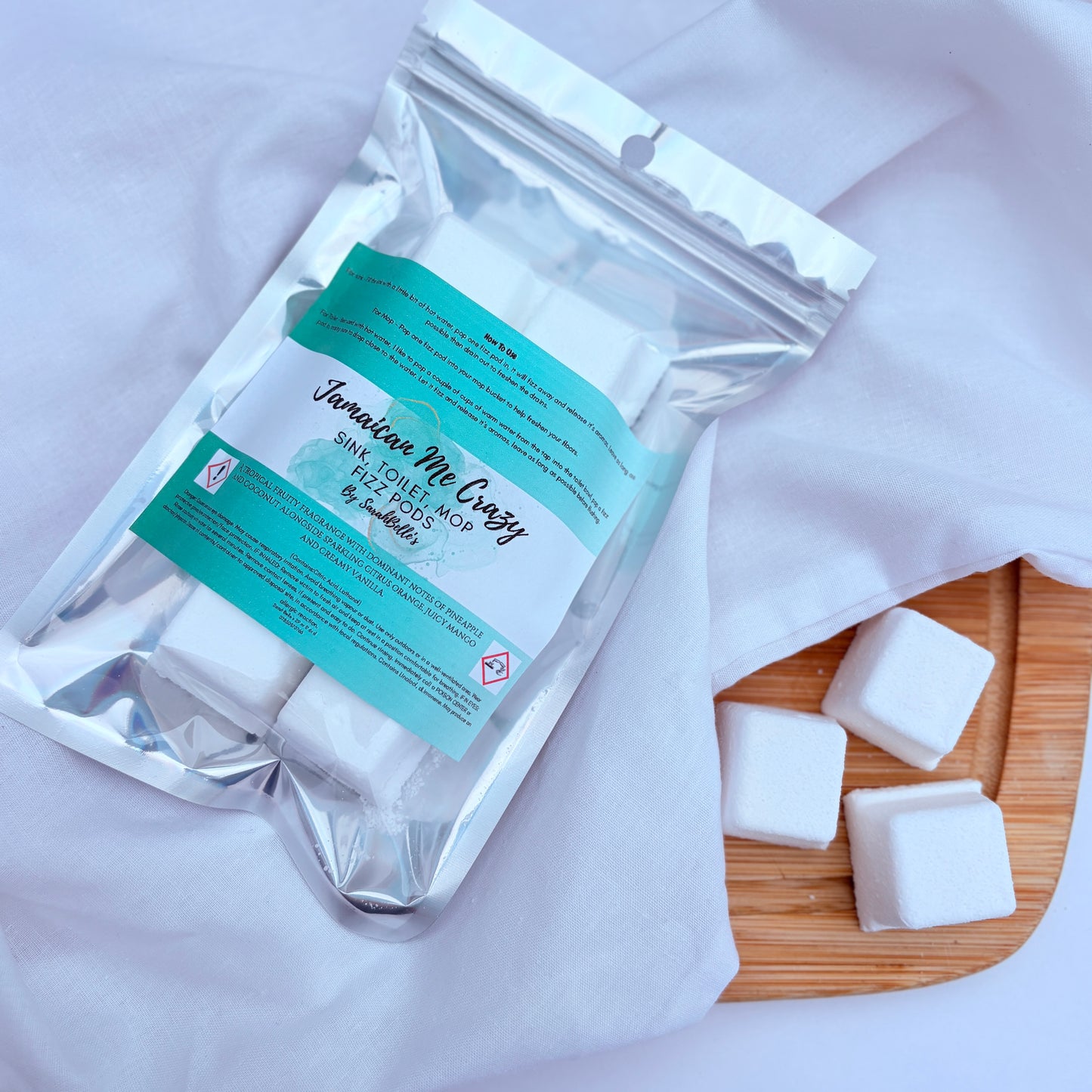 Sink, Mop, Toilet Fizz Pods - Pack of 8 cubes