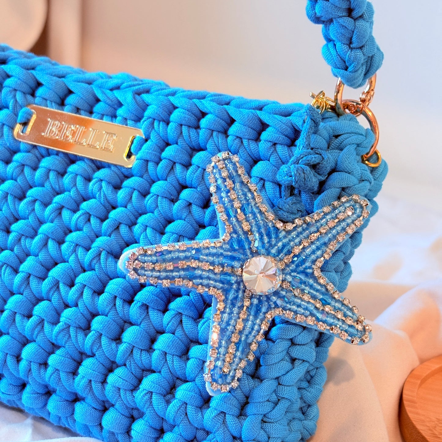 BELLE | Beaded Bag Charm Keychain