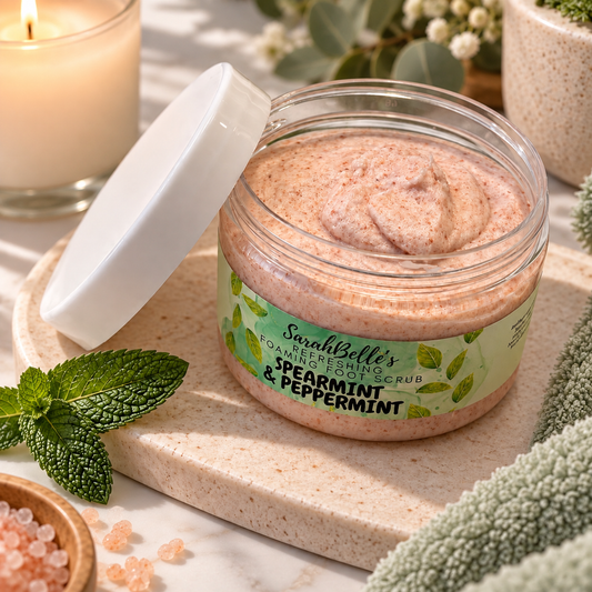Spearmint & Peppermint Refreshing Foaming Foot Scrub - 190g