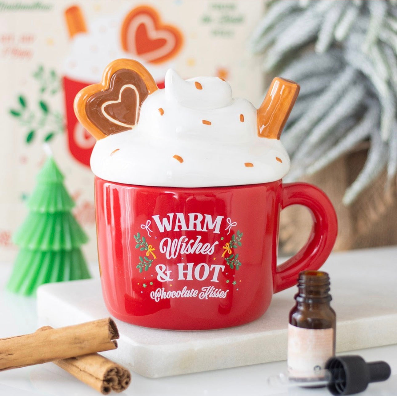 Warm Wishes & Hot Chocolate Kisses Wax Melts Burner