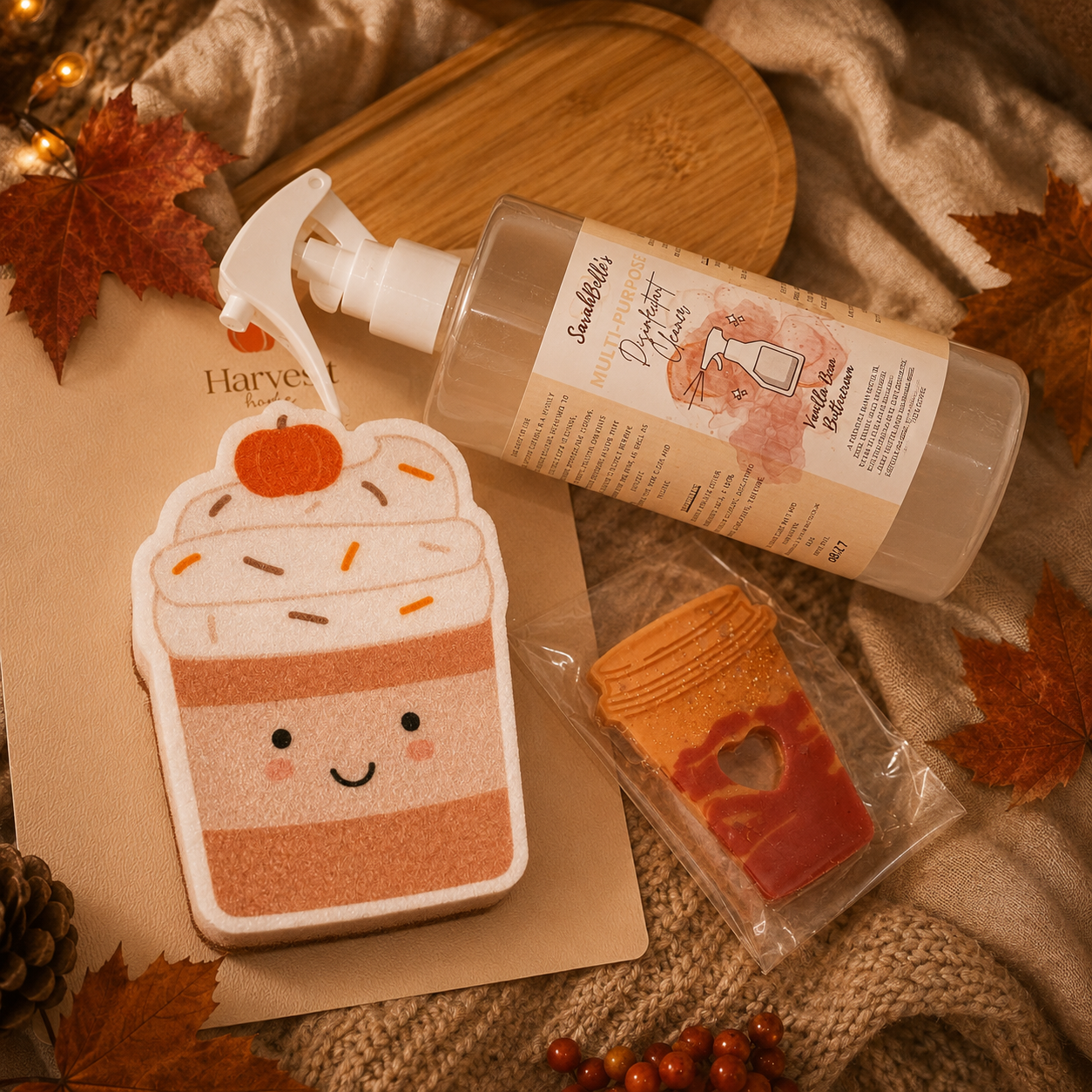 Autumn Cleaning Bundle - Multipurpose Spray, Wax Melt & Cleaning Sponge